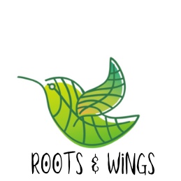 Roots and Wings logo – worldschooling and homeschool travel brand